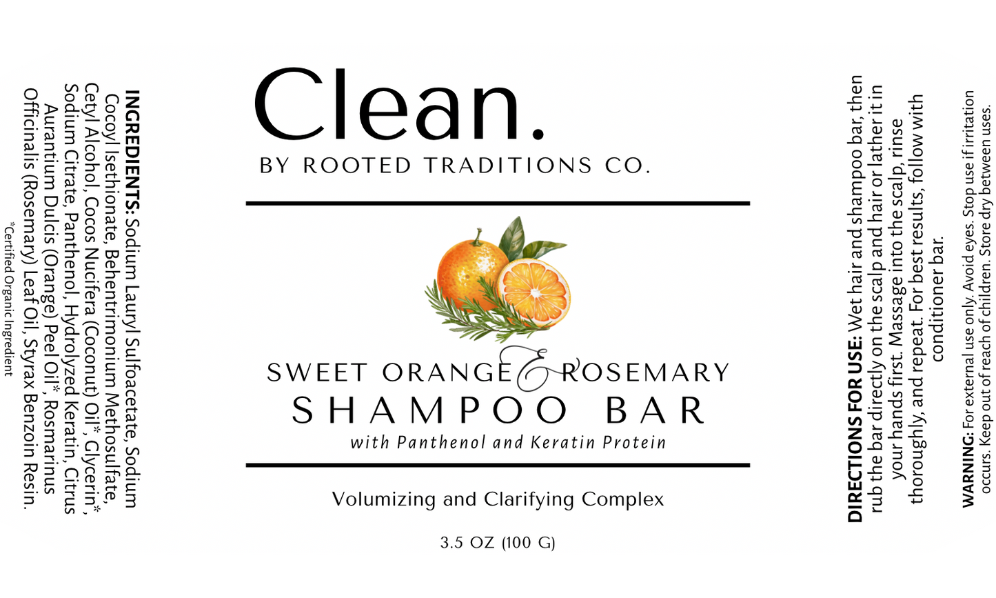 Sweet Orange & Rosemary Shampoo Bar