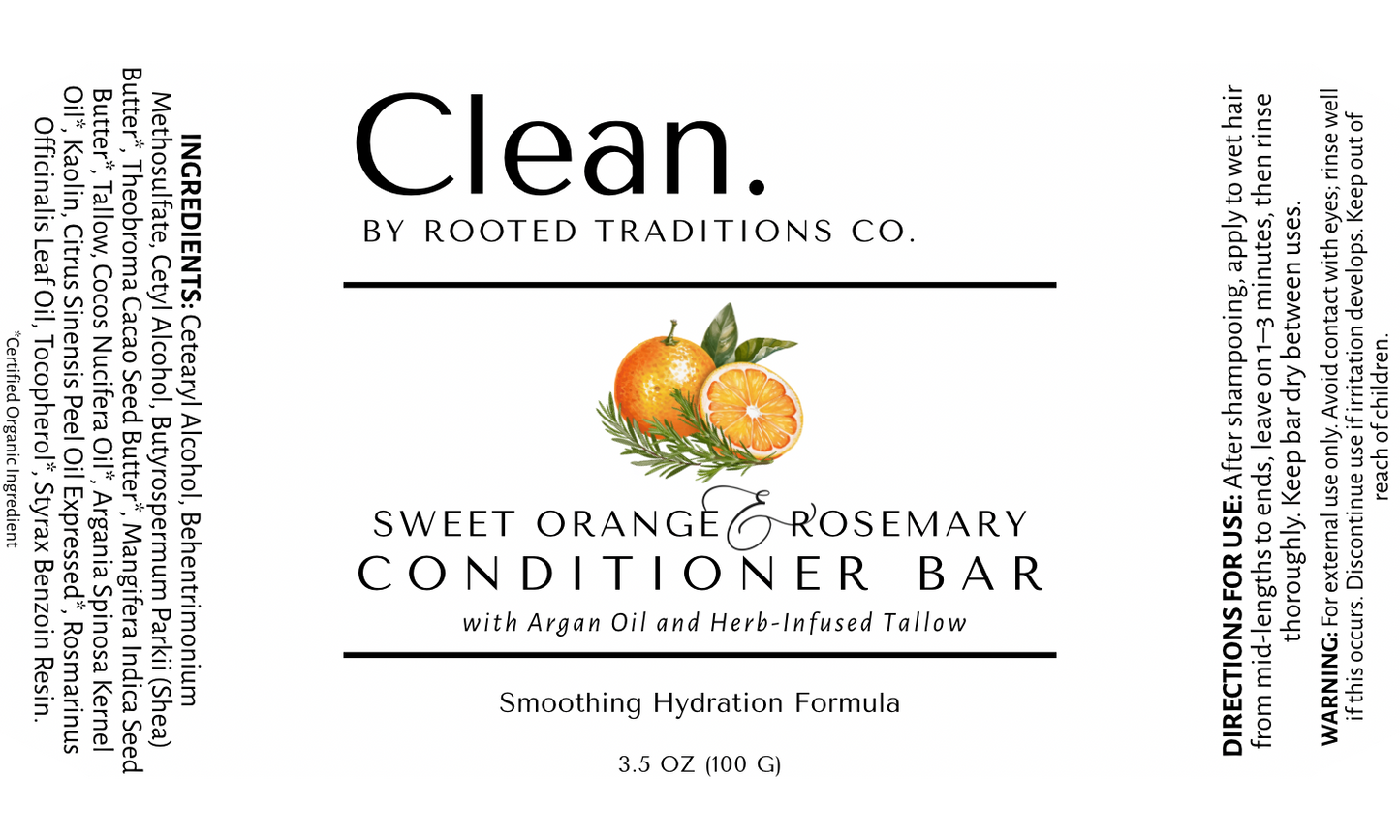 Sweet Orange & Rosemary Conditioner Bar