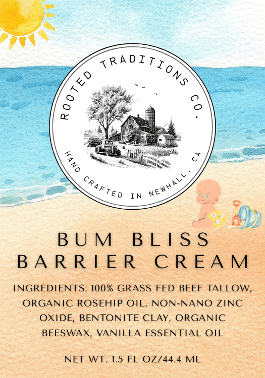 Bum Bliss Barrier Cream - Rooted Traditions Co