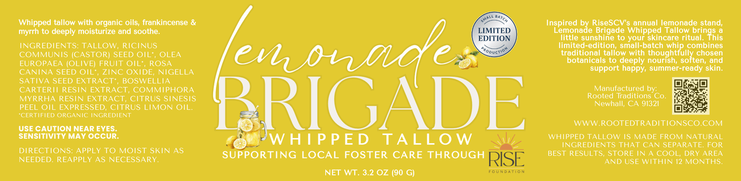 Lemonade Brigade Whipped Tallow — Limited Edition - Rooted Traditions Co