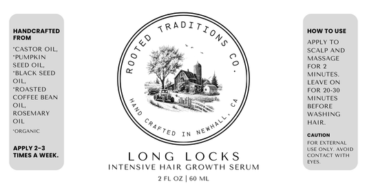 Long Locks Intensive Hair Growth Serum - Rooted Traditions Co