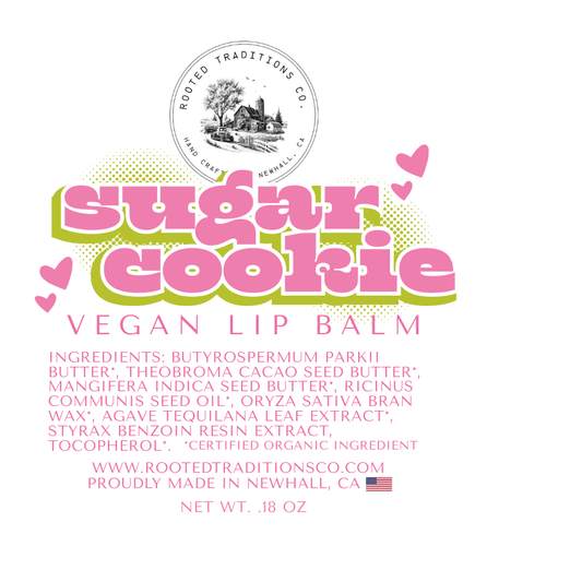 Sugar Cookie Vegan Lip Balm - Rooted Traditions Co