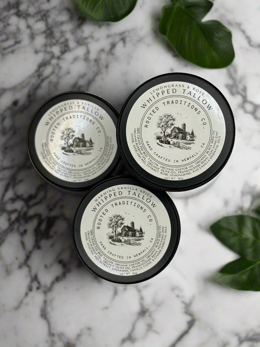Tallow Tins: Whipped Tallow, Anytime, Anywhere – Skincare in Your Pocket! - Rooted Traditions Co