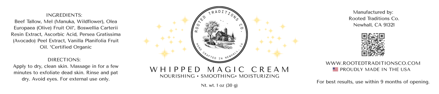 Whipped Magic Cream - Revitalizing and Powerful Exfoliating Formula - Rooted Traditions Co