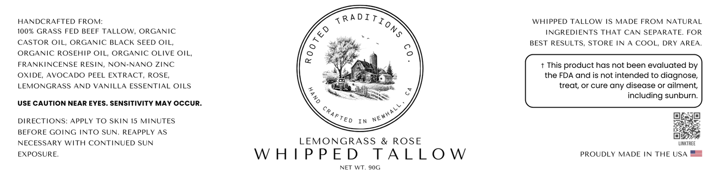 Whipped Tallow – Luxurious All - Natural Skincare - Rooted Traditions Co
