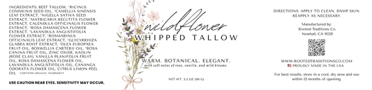 Wildflower Whipped Tallow - Rooted Traditions Co