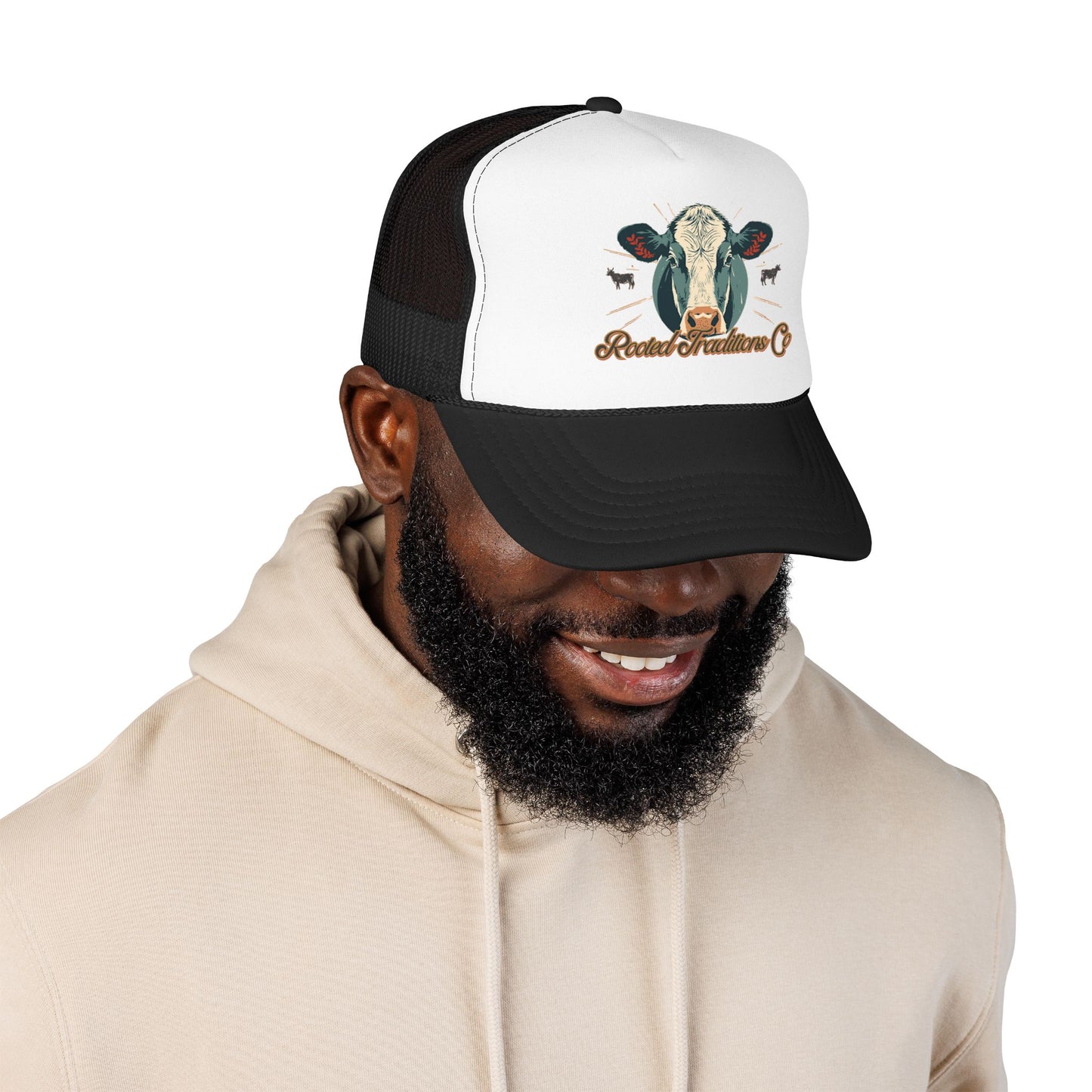 Cow Head Trucker Hat — Rustic Rodeo & Ranch Foam Cap