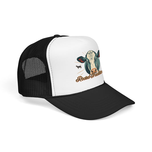 Cow Head Trucker Hat — Rustic Rodeo & Ranch Foam Cap