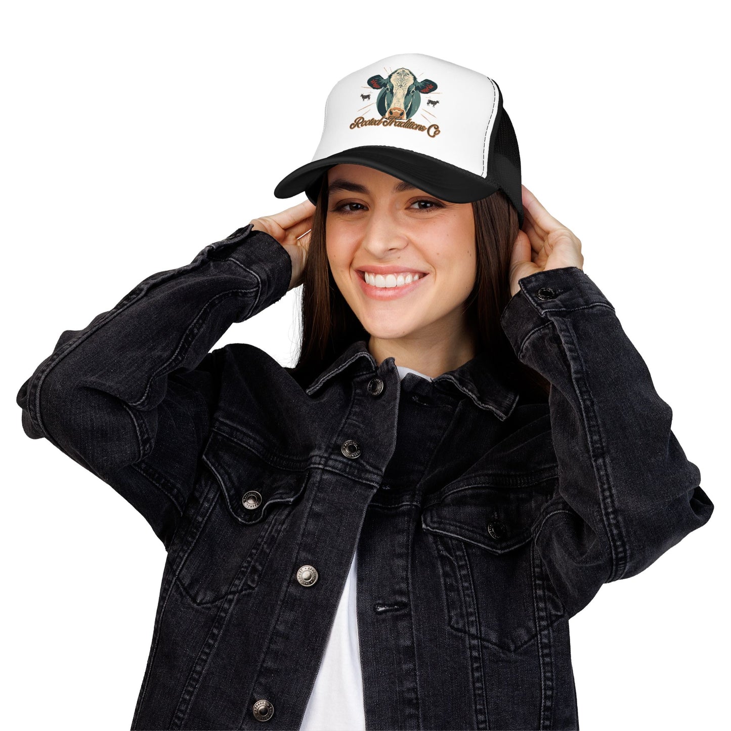 Cow Head Trucker Hat — Rustic Rodeo & Ranch Foam Cap