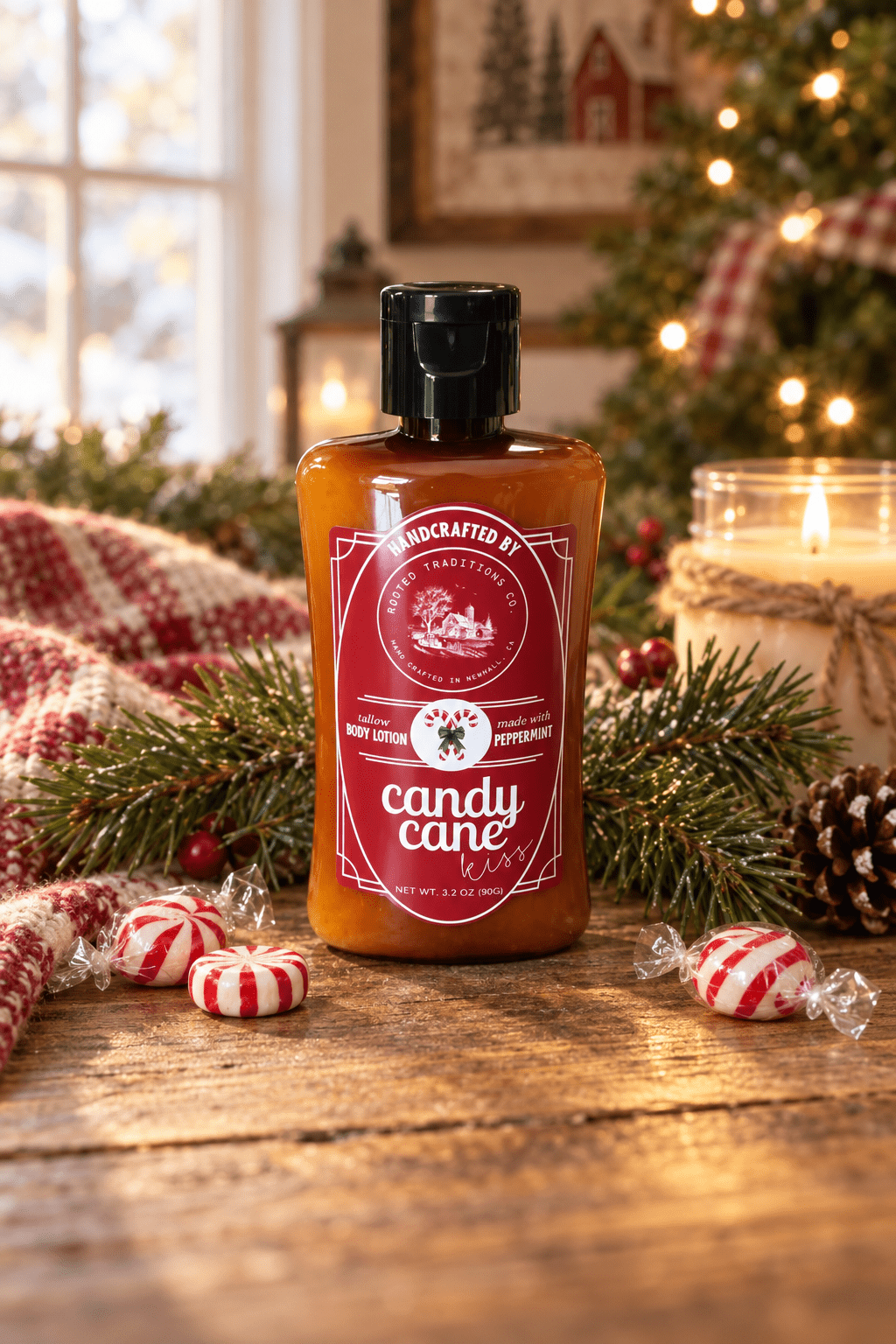 Candy Cane Kiss Christmas Gift Set - Rooted Traditions Co