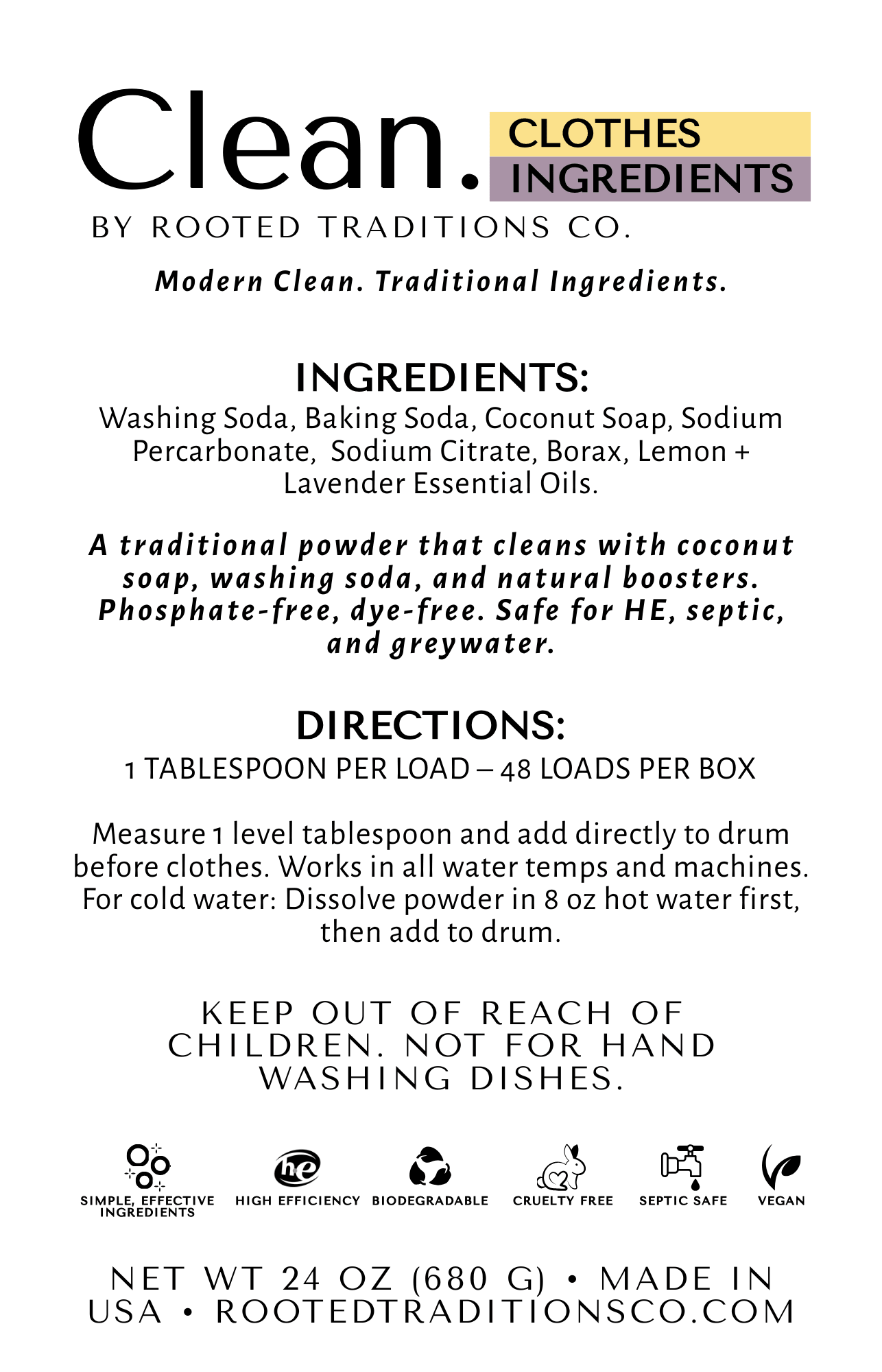 Clean. Lemon Lavender Laundry Soap - Rooted Traditions Co