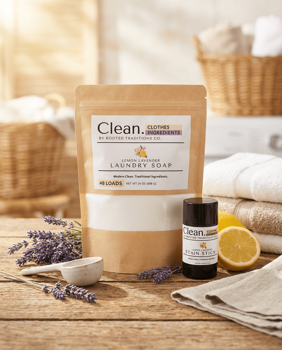 Clean. Lemon Lavender Laundry Stain Stick - Rooted Traditions Co