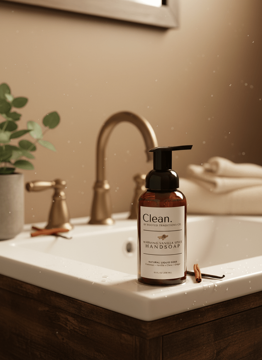 Clean. Warming Vanilla Handsoap - Rooted Traditions Co