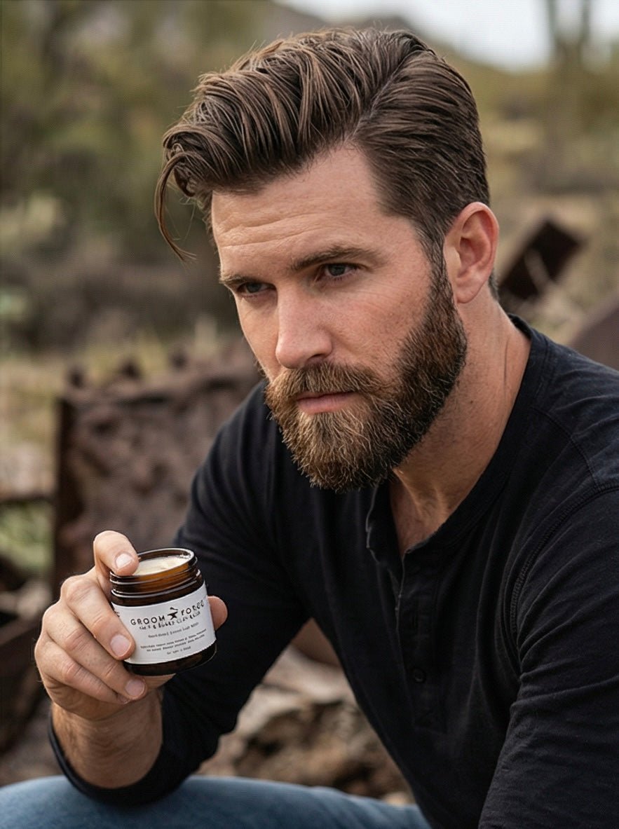Groom + Forge Hair & Beard Clay Balm - Rooted Traditions Co