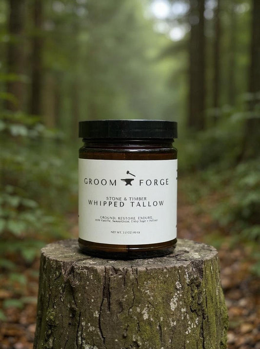 Groom + Forge: Stone & Timber Whipped Tallow - Rooted Traditions Co