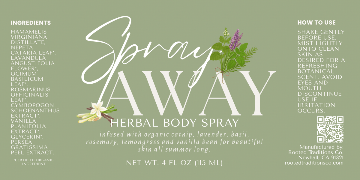 Spray-Away Botanical Herbal Body Spray - Rooted Traditions Co