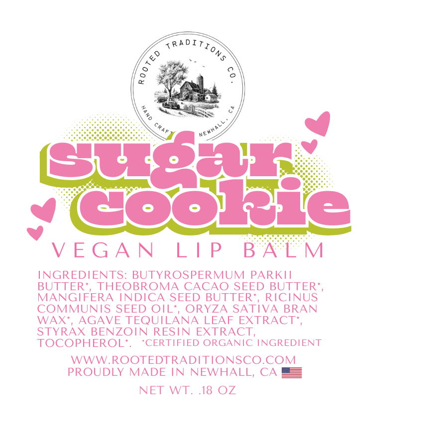 Sugar Cookie Vegan Lip Balm - Rooted Traditions Co