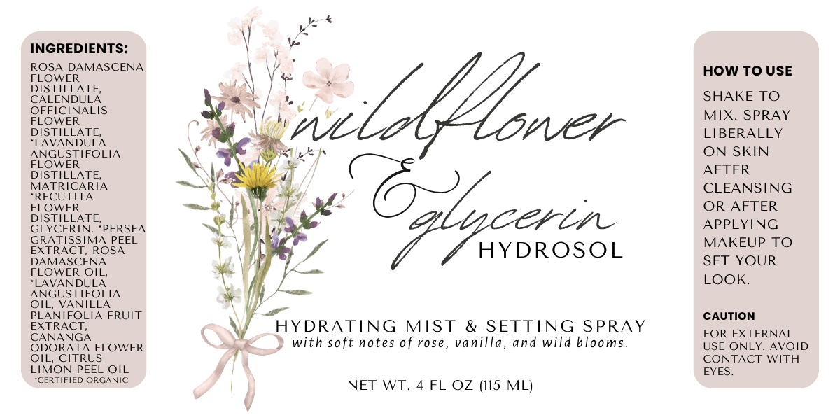 Wildflower + Glycerin Hydrosol Spray - Rooted Traditions Co