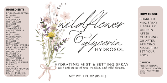Wildflower + Glycerin Hydrosol Spray - Rooted Traditions Co