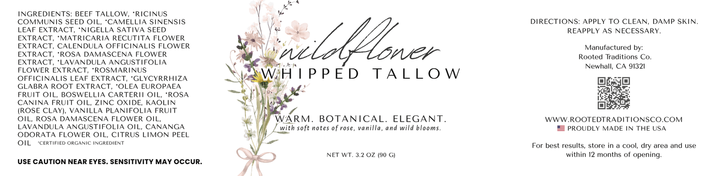 Wildflower Whipped Tallow - Rooted Traditions Co